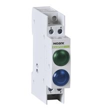 Lampa de semnalizare Noark, LED, verde/albastru, 12VAC/DC, sina DIN, 102470