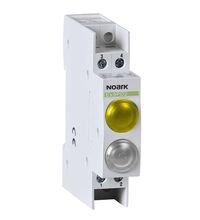 Lampa de semnalizare Noark, LED, galben/alb, 12VAC/DC, sina DIN, 102510