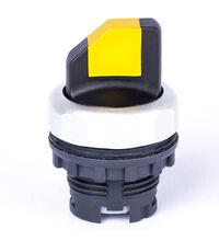 Selector cu maneta scurta cu revenire, galben, 1-0-2, Noark, 105526