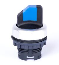 Selector cu maneta scurta cu revenire, albastru, 1-0-2, Noark, 105527