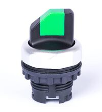 Selector cu maneta scurta cu retinere/revenire, verde, dreapta, 1-0-2, Noark, 105535