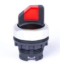 Selector cu maneta scurta cu retinere/revenire, luminoasa, rosu, stanga, 1-0-2, Noark, 105552