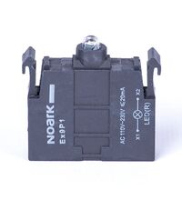 Soclu buton/selector/lampa semnalizare Noark, LED, rosu, 12VAC/DC, D22, 105588