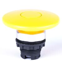 Buton comanda Noark, ciuperca cu revenire, 60mm, neiluminat, galben, 105649