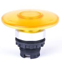 Buton comanda Noark, ciuperca cu revenire, 60mm, iluminat, galben, 105654