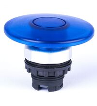 Buton comanda Noark, ciuperca cu revenire, 60mm, iluminat, albastru, 105655