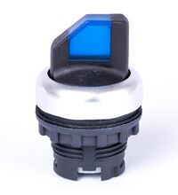 Selector cu maneta scurta cu retinere, luminoasa, albastru, 0-1, Noark, 105675