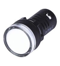 Lampa de semnalizare Scame, LED, alb, 230VAC, D22, 590.PLML5L220