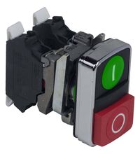 Buton comanda Schneider, cu revenire, Start-Stop, 1ND+1NI, rosu/verde, XB4BL73415
