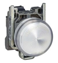 Lampa de semnalizare Schneider, LED, alb, 230VAC, D22, XB4BV61