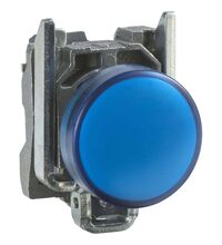 Lampa de semnalizare Schneider, LED, albastru, 48-120VAC, D22, XB4BVG6