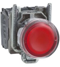 Buton comanda Schneider, cu revenire si LED, 1NI+1ND, rosu, XB4BW34G5