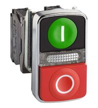 Buton comanda Schneider, Start-Stop cu revenire si LED, 1NI+1ND, alb, XB4BW73731M5