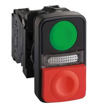 Buton comanda Schneider, Start-Stop cu revenire, 1NI+1ND, alb, XB5AW73731M5