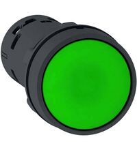 Buton comanda Schneider, cu revenire, 1ND+1NI, verde, XB7NA35