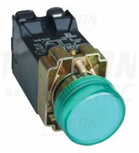 Lampa de semnalizare Tracon, pentru bec (Ba9s), verde, cu tranformator, 400V, D22, NYGBV53Z
