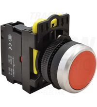 Buton comanda Tracon, cu revenire OFF, 1NI, rosu, NYK3-R