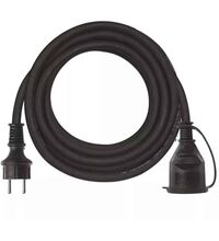 Prelungitor 1 post Emos, 2P+E, trafic greu, 20 metri, negru, 16A, 3X1.5mmp