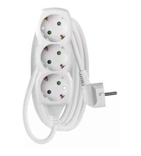 Prelungitor 3 posturi Emos, 2P+E, 2 metri, alb, 10A