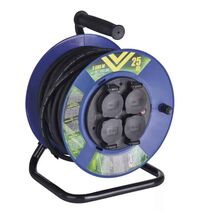 Derulator tambur PVC Emos, 4 prize, 2P+E, 3X2.5mmp, 25 metri, P19625