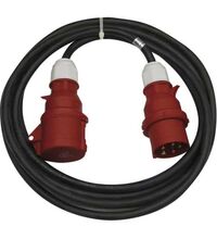 Prelungitor 1 post Emos, 3P+N+E, trifazic, 25 metri, negru, 5X2.5mmp