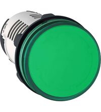 Lampa de semnalizare Schneider, LED, verde, 24VAC/DC, D22, XB7EV03BP