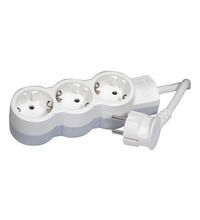 Prelungitor 3 posturi Legrand, 2P+E, 3 metri, alb, 16A