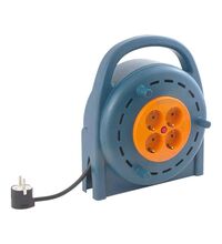 Derulator tambur PVC Scame, 4 prize, 2P+E, 20 metri, intrerupator 