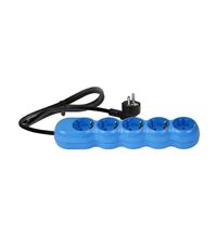 Prelungitor 5 posturi Wconn, 2P+E, 2 metri, albastru, 16A