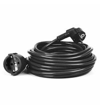 Prelungitor 1 post Wconn, 2P+E, 20 metri, negru, 16A