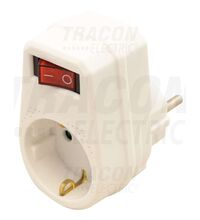 Stecher Tracon, intrerupator, 2P+E, alb, 16A