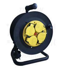 Derulator tambur PVC Tracon, 4 prize, 2P+E, 25 metri, IP20
