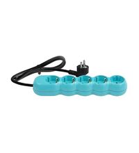 Prelungitor 5 posturi Wconn, 2P+E, 5 metri, turcoaz, 16A