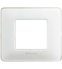 Rama decorativa aparataj modular Bticino, elipsa, 2M, gheata, Matix, AM4802CBN
