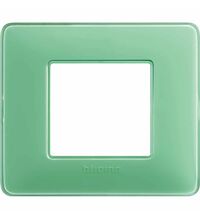 Rama decorativa aparataj modular Bticino, elipsa, 2M, verde opal, Matix, AM4802CVC