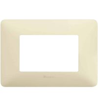 Rama decorativa aparataj modular Bticino, elipsa, 3M, fildes, Matix, AM4803BAV