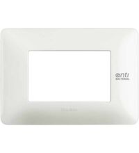 Rama decorativa aparataj modular Bticino, elipsa, 3M, alb, Matix, AM4803BBN