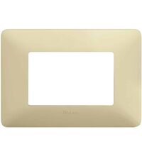 Rama decorativa aparataj modular Bticino, elipsa, 3M, alb pastel, Matix, AM4803BCD