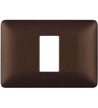 Rama decorativa aparataj modular Bticino, elipsa, 1/3M, cafeniu, Matix, AM4803M1TGG