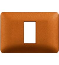 Rama decorativa aparataj modular Bticino, elipsa, 1/3M, teracota, Matix, AM4803M1TRT