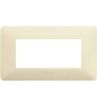 Rama decorativa aparataj modular Bticino, elipsa, 4M, fildes, Matix, AM4804BAV