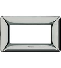 Rama decorativa aparataj modular Bticino, elipsa, 4M, crom lucios, Matix, AM4804GCR