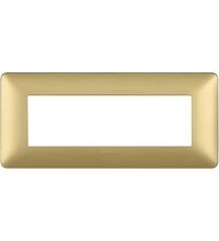 Rama decorativa aparataj modular Bticino, elipsa, 6M, auriu, Matix, AM4806MGL
