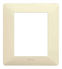 Rama decorativa aparataj modular Bticino, elipsa, 3+3M, fildes, Matix, AM4826BAV