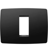 Rama decorativa aparataj modular Gewiss, elipsa, 1M, negru, Chorus One, GW16101TN