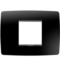 Rama decorativa aparataj modular Gewiss, elipsa, 2M, negru, Chorus One, GW16102TN