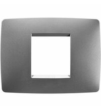 Rama decorativa aparataj modular Gewiss, elipsa, 2M, titaniu, Chorus One, GW16102VT