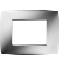 Rama decorativa aparataj modular Gewiss, elipsa, 3M, crom, Chorus One, GW16103MC