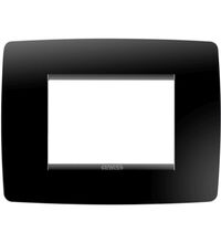 Rama decorativa aparataj modular Gewiss, elipsa, 3M, negru, Chorus One, GW16103TN