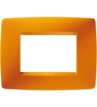 Rama decorativa aparataj modular Gewiss, elipsa, 3M, portocaliu, Chorus One, GW16103TO